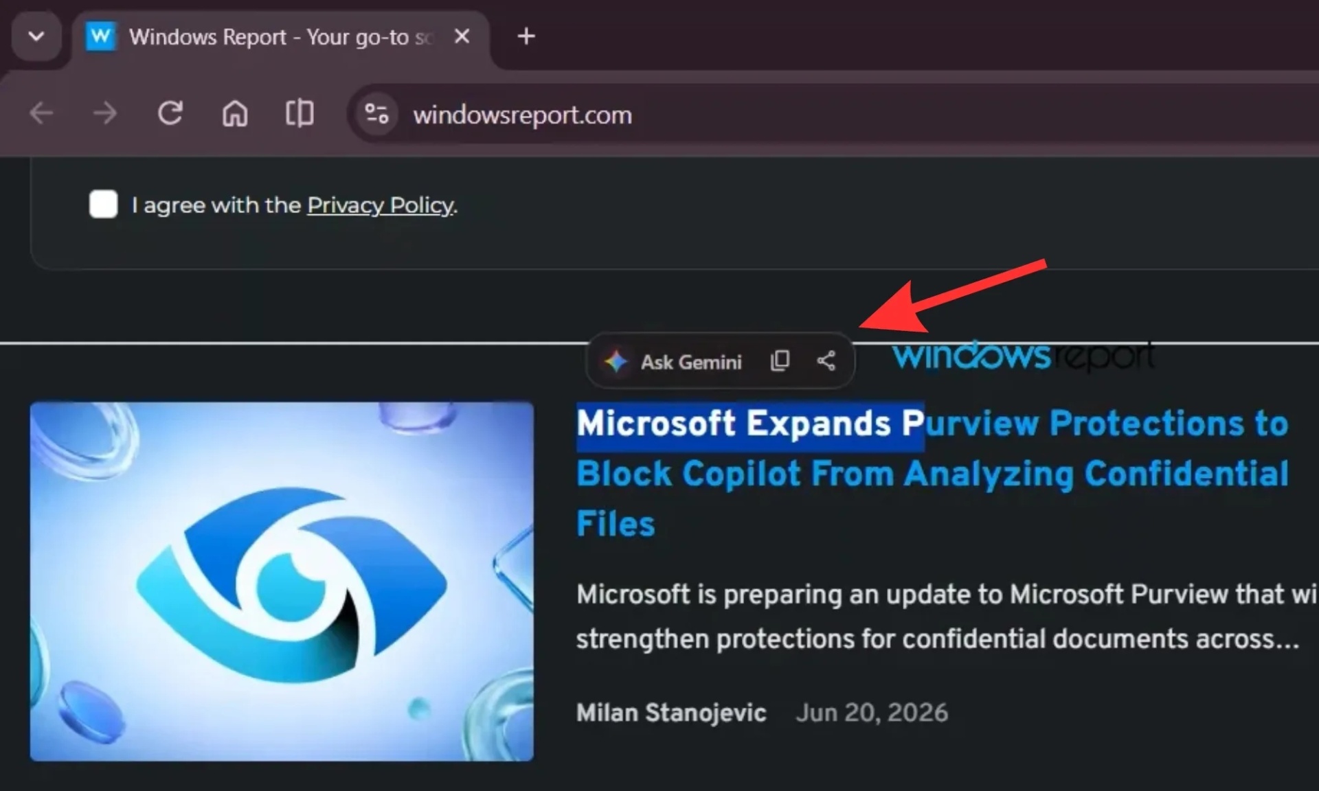 pesquisa direta no Gemini a partir do Chrome e texto selecionado