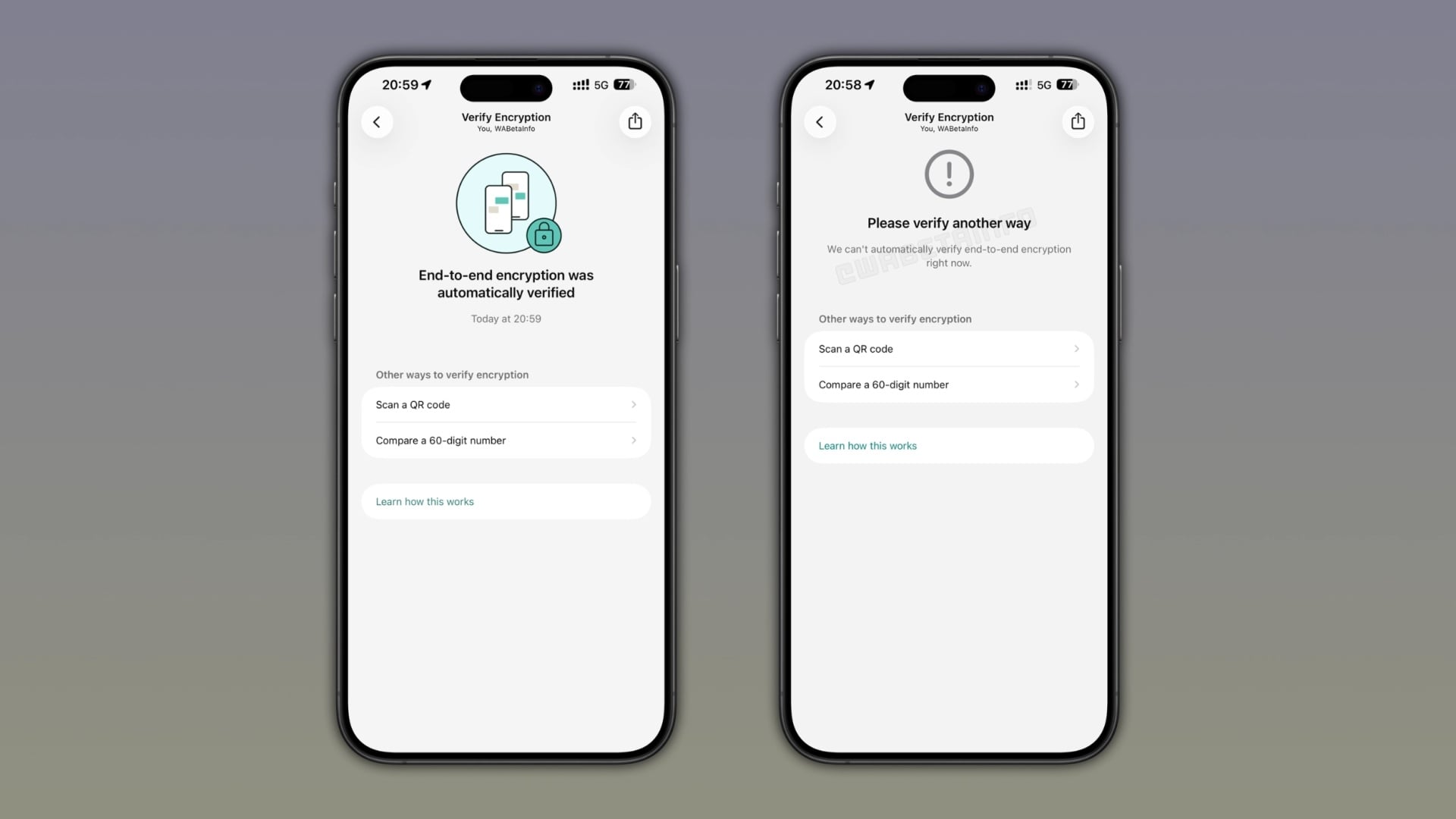 nova funcionalidade do WhatsApp de encriptação verificada nas contas e conversas