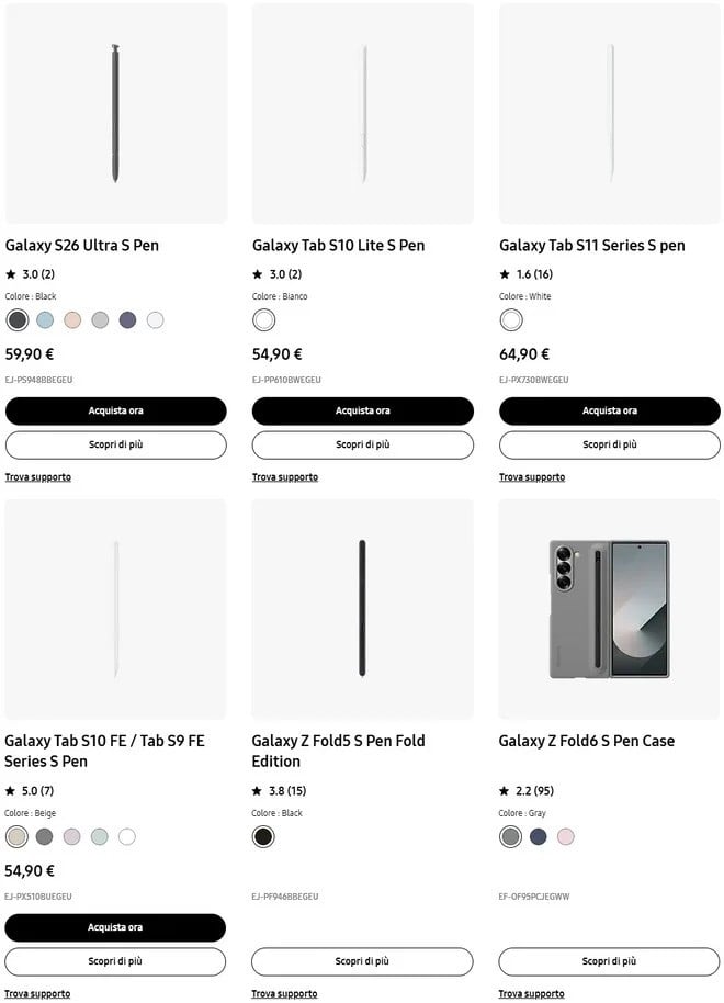 S Pen removida da loja da Samsung