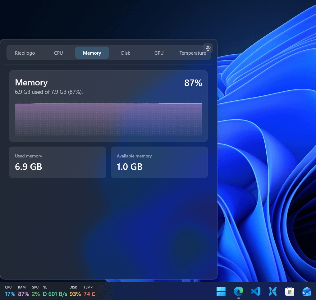 detalhes de um widget do WidBar