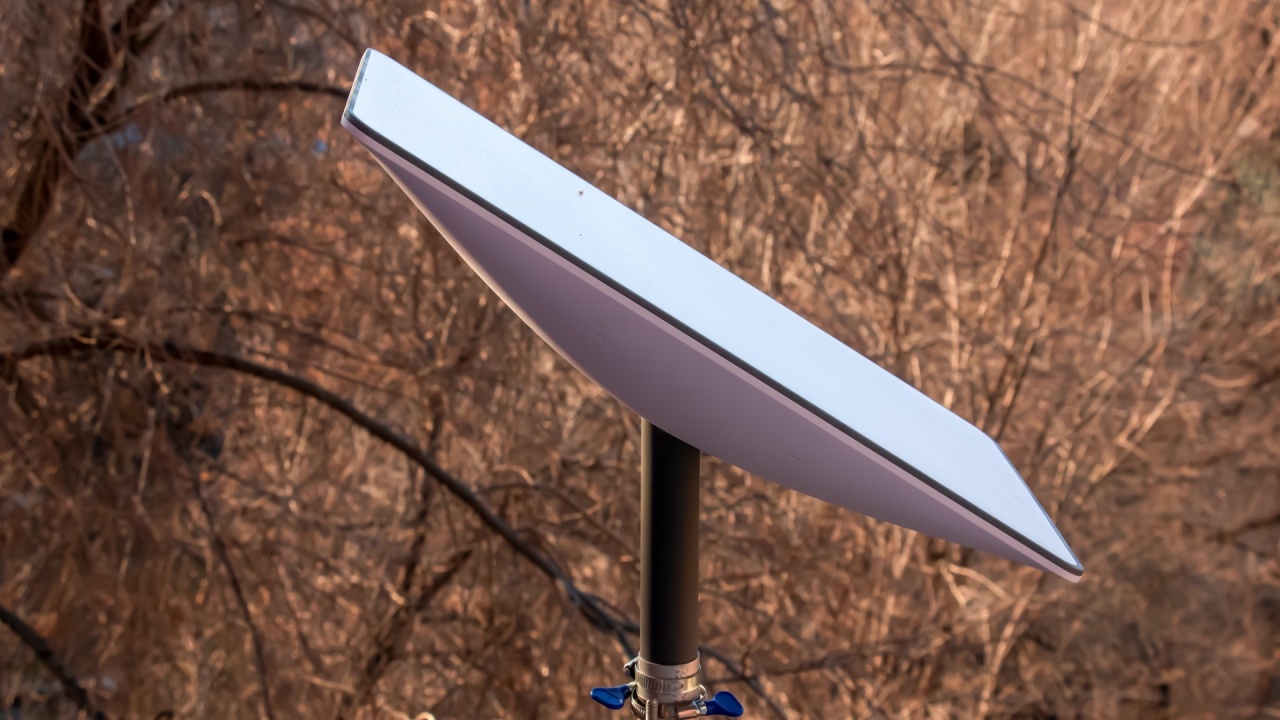 antena da Starlink ligada