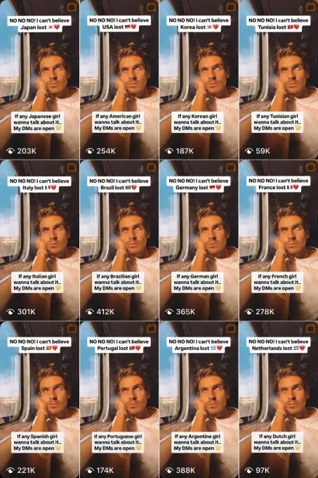 mensagens enviadas pelo sistema de IA para plataformas sociais