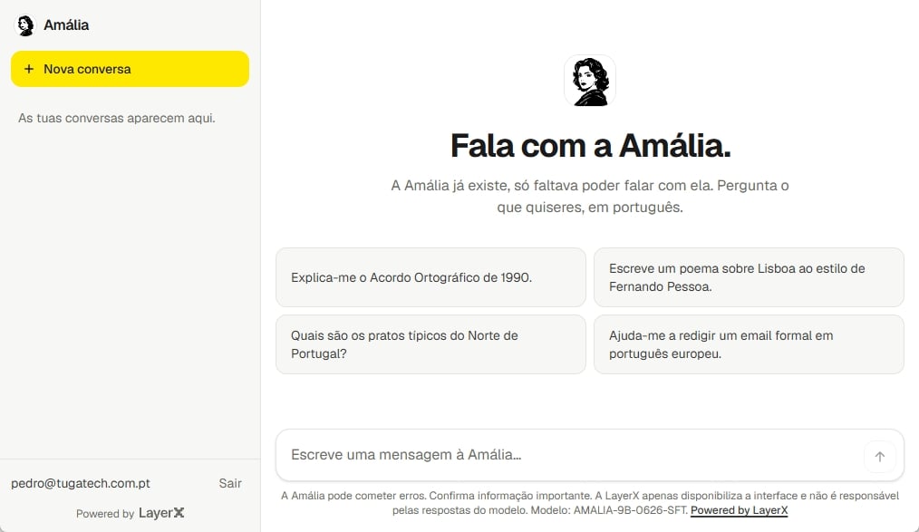 Amália LLM interface