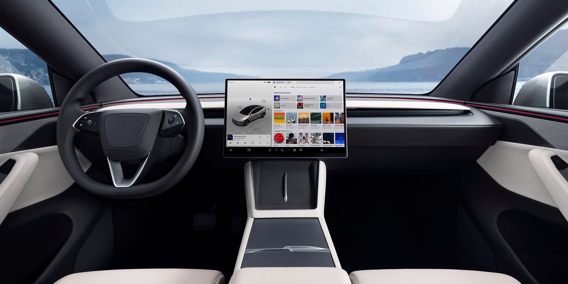interior do tesla Model Y L