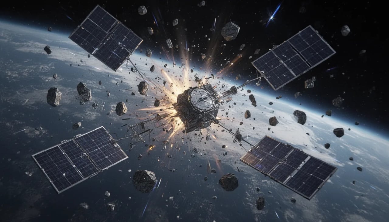 satélite destruido
