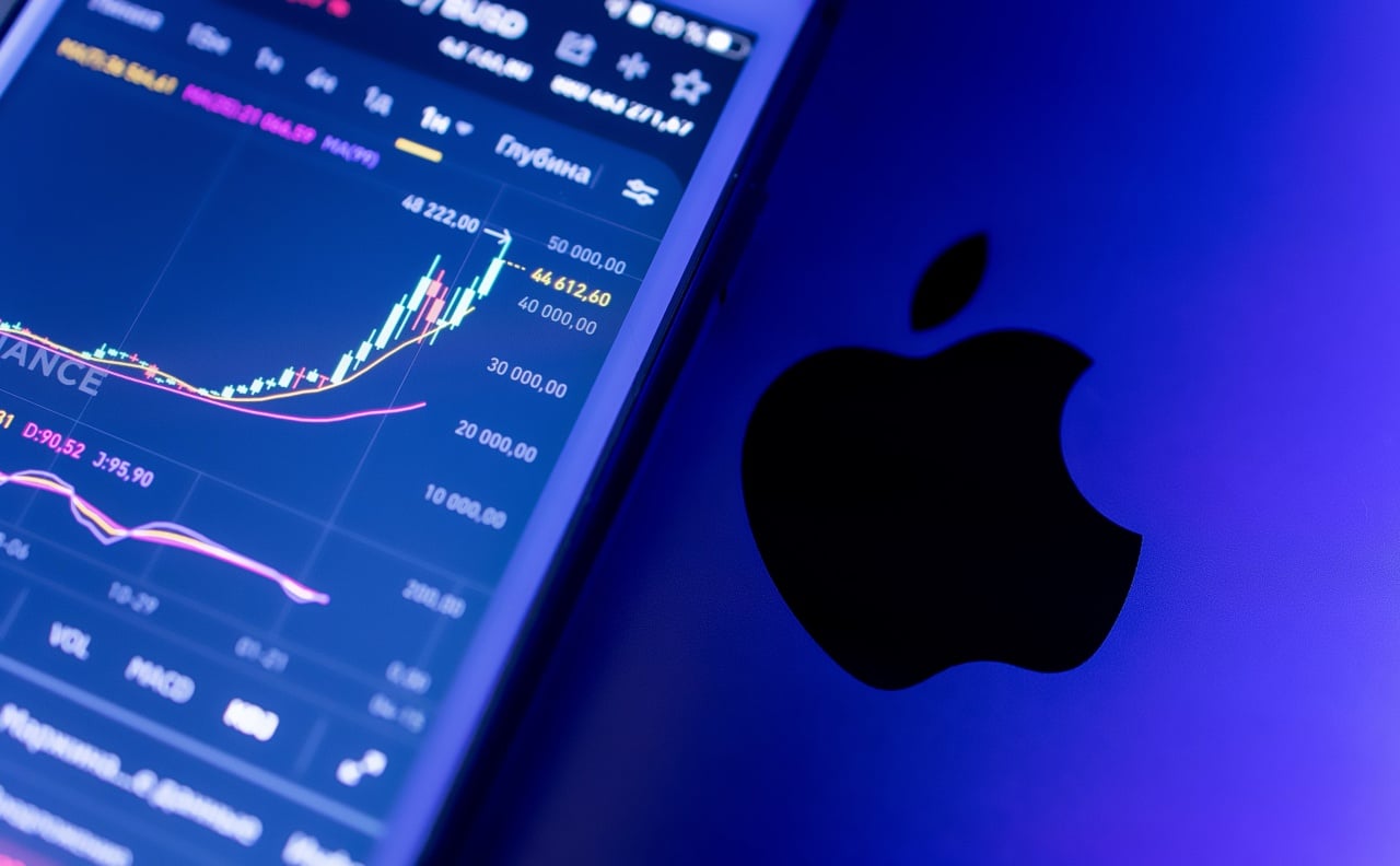Apple logo em stock