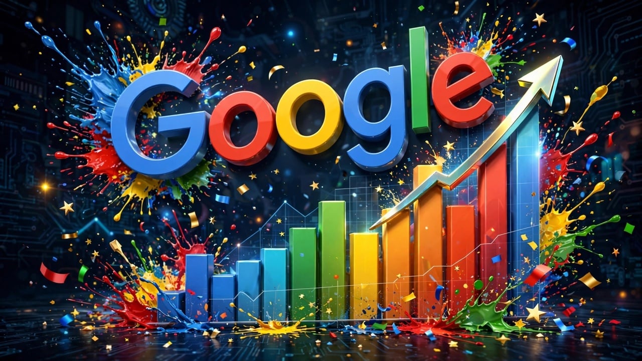Google logo em crescimento