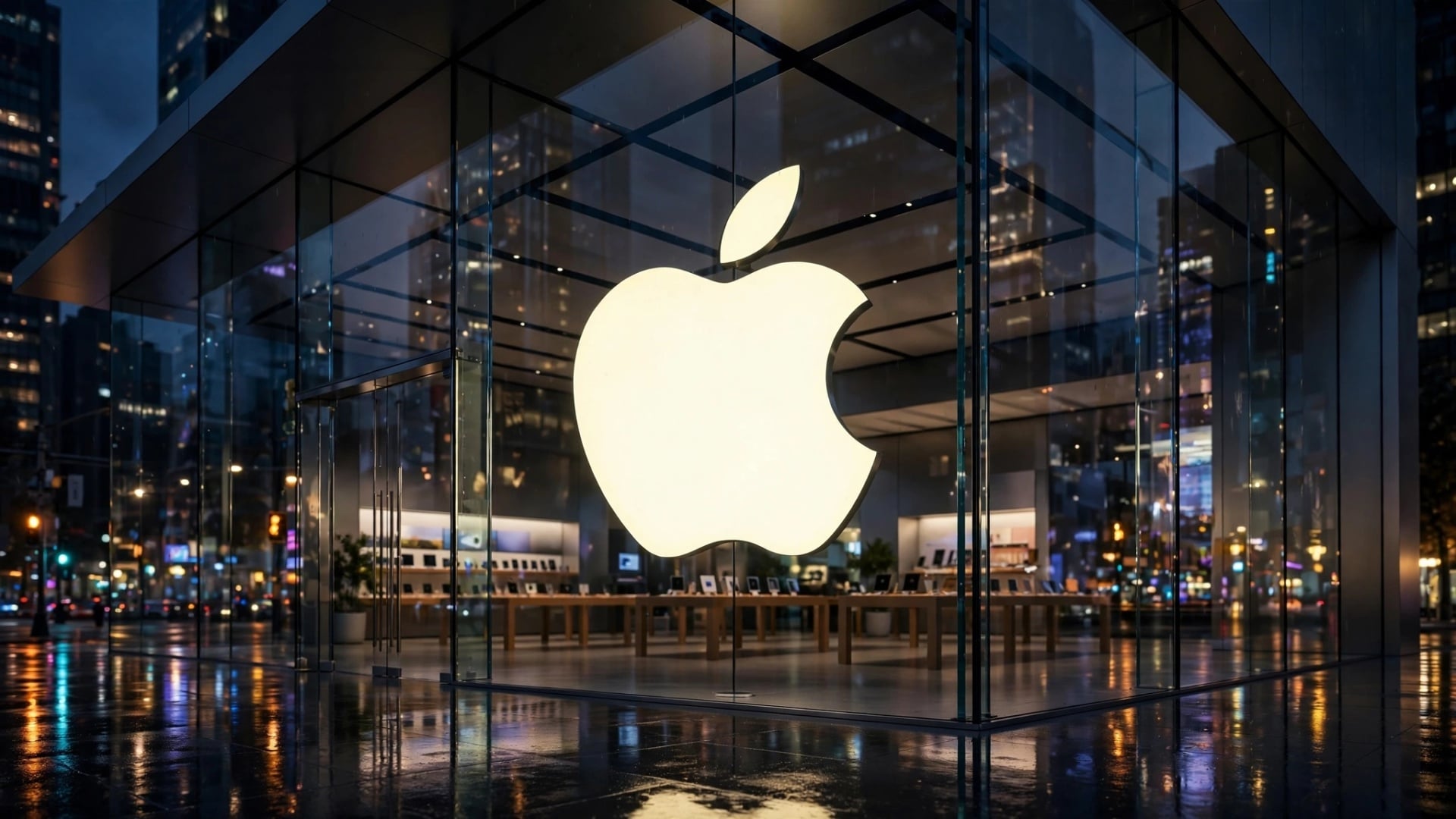 Logo da Apple em edifício