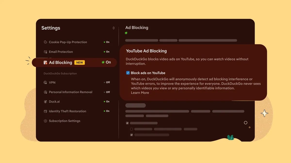 bloqueio de publicidade no DuckDuckGo