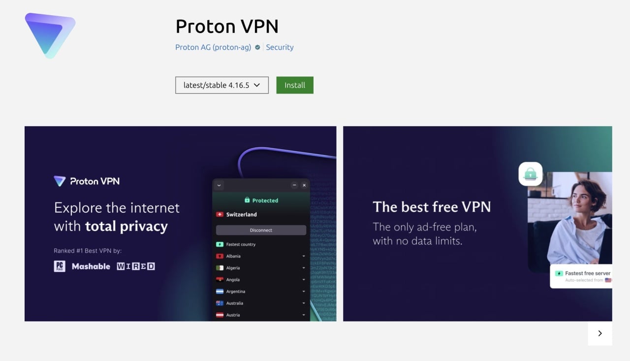 Proton VPN Snap Linux