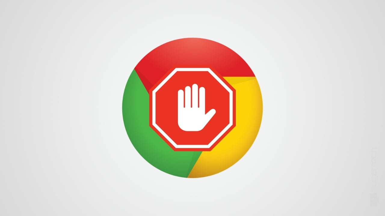 Chrome com sinal de stop na frente