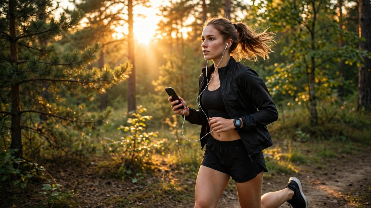 Mulher a correr