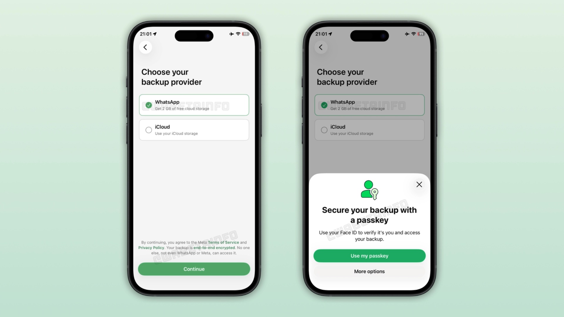 sistema de backups do WhatsApp em iOS