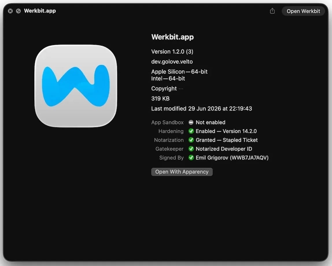 imagem da app maliciosa no macOS