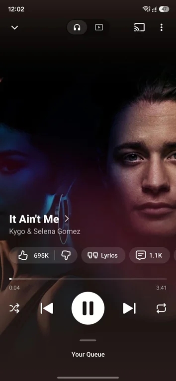 nova interface do Youtube Music
