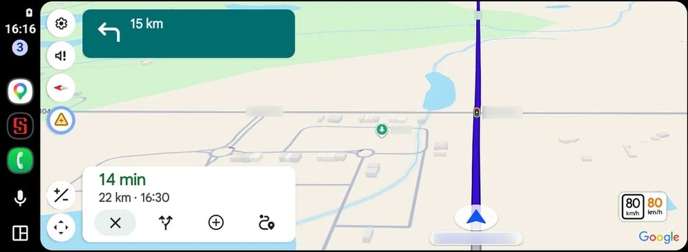 Android Auto com velocímetro