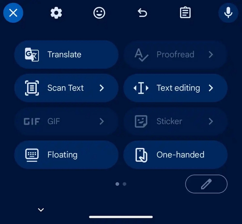 detalhes da nova interface do Gboard
