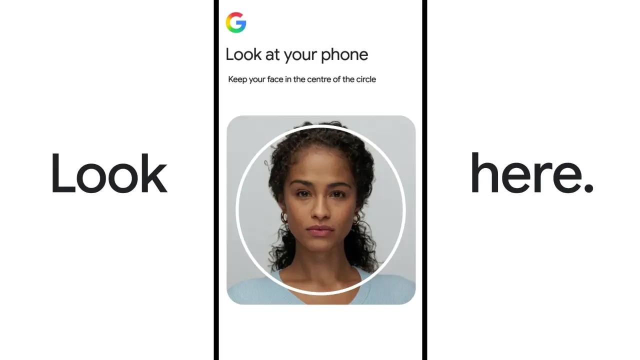 Verificação facial da Google para login