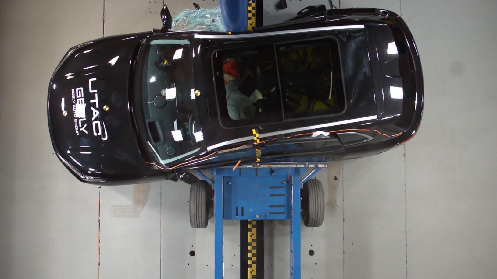 teste de segurança a modelo da Geely