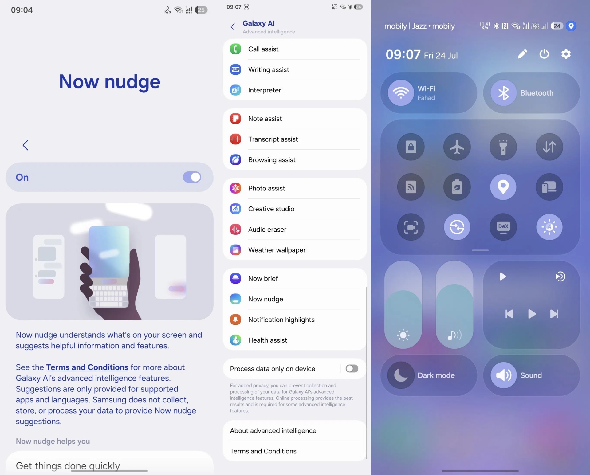 detalhe das novas funcionalidades do sistema da Samsung One UI 8.5