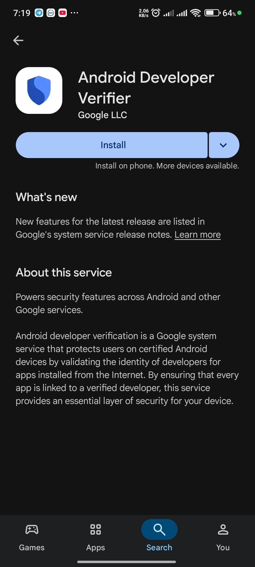imagem da app na play store
