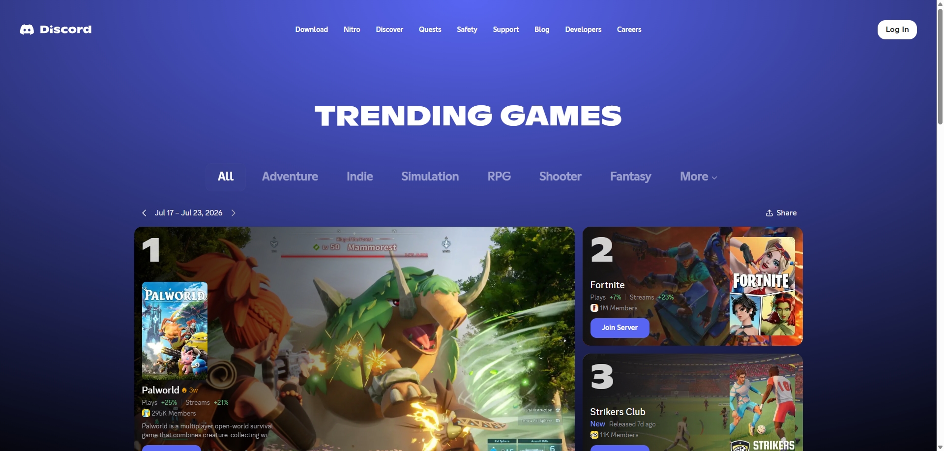 Discord trending games