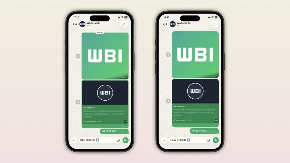 interface do whatsapp modificada comparação