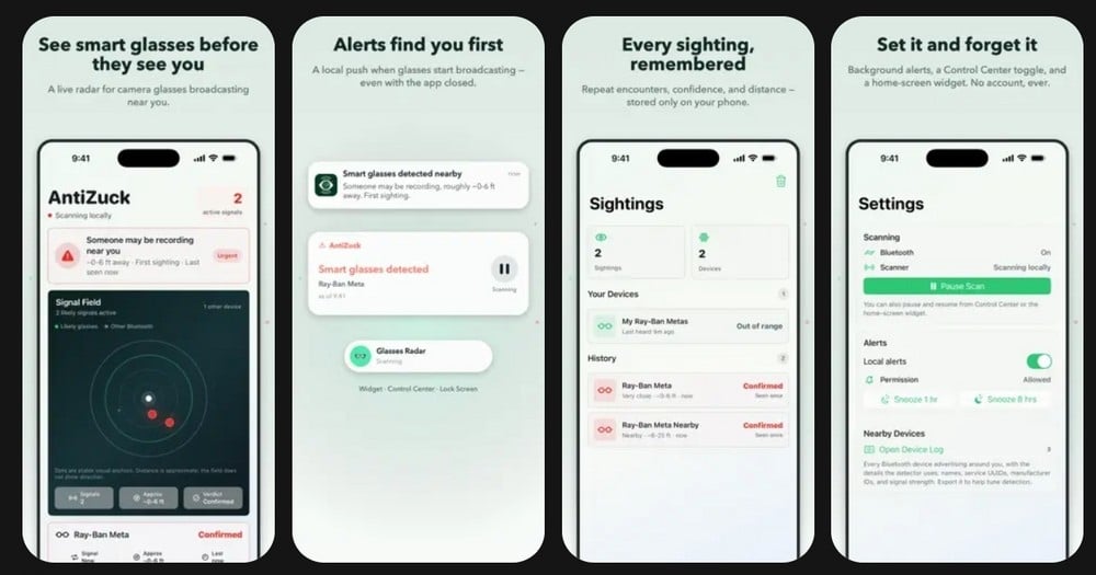 app para identificar os meta glasses