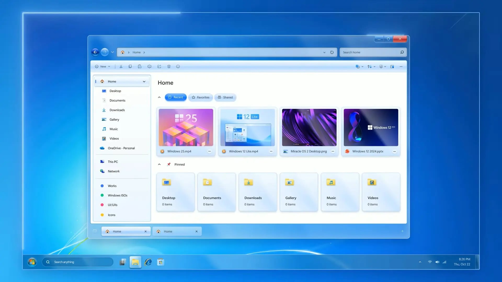 conceito do Windows 7