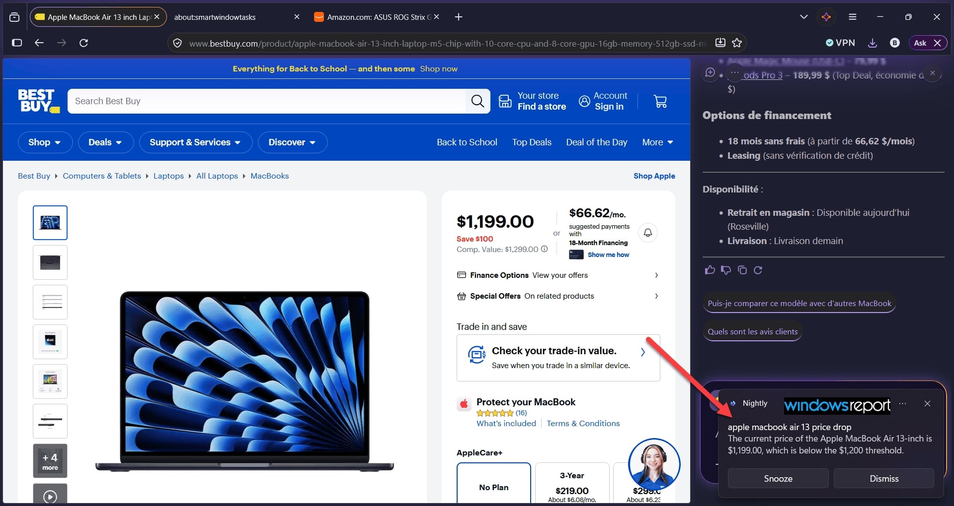 firefox com suporte para preços monitorizados