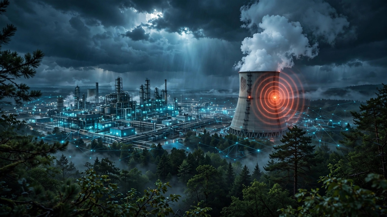 Central nuclear como alvo