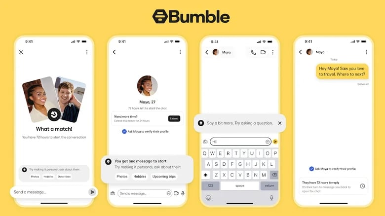 Bumble mensagens enviadas primeiro