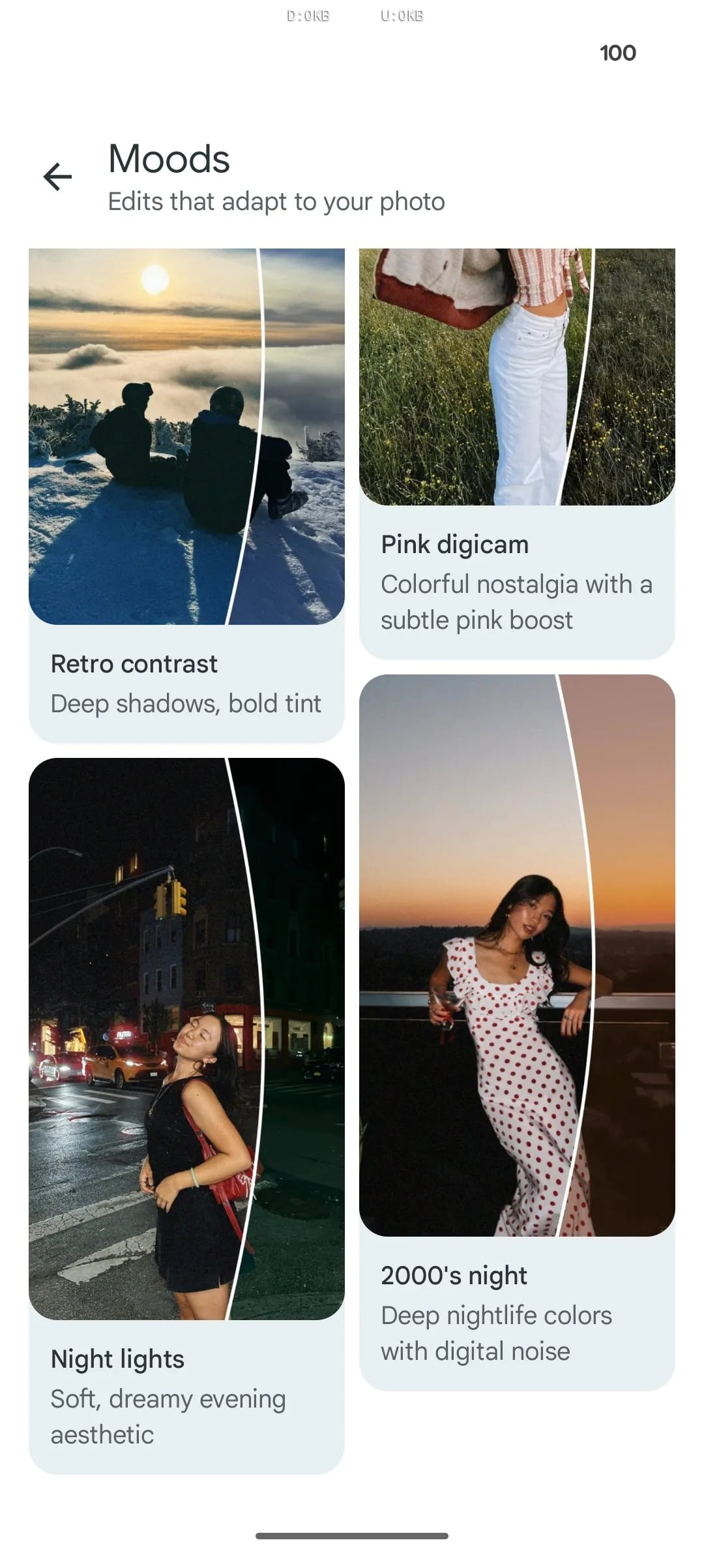 Filtros do Google Fotos