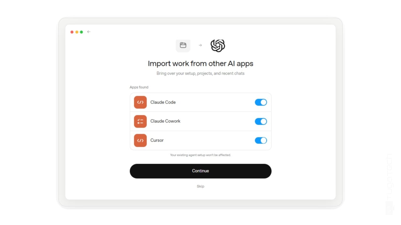 ChatGPT com nova funcionalidade de importação de código de outros locais