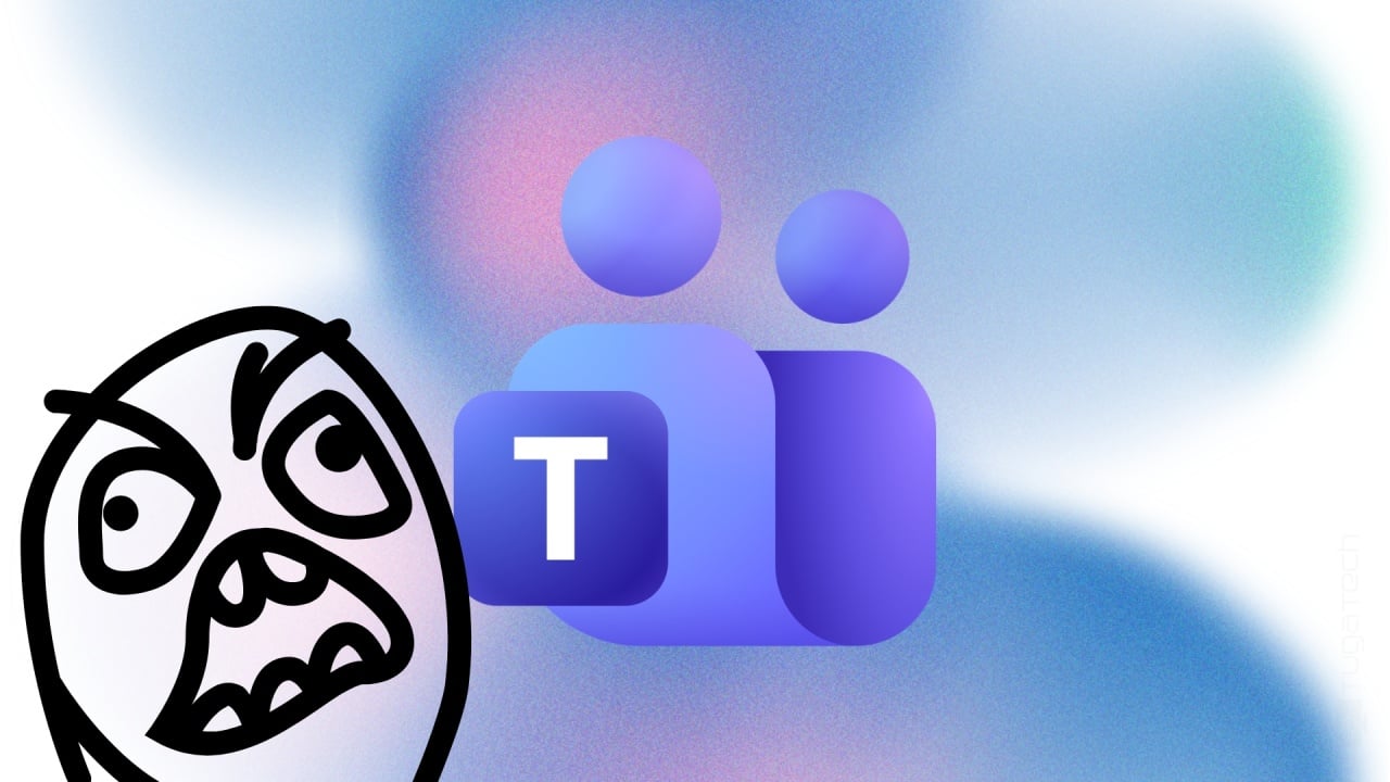 Microsoft Teams com meme de utilizador zangado
