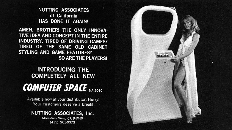 antigo anúncio da máquina de arcade