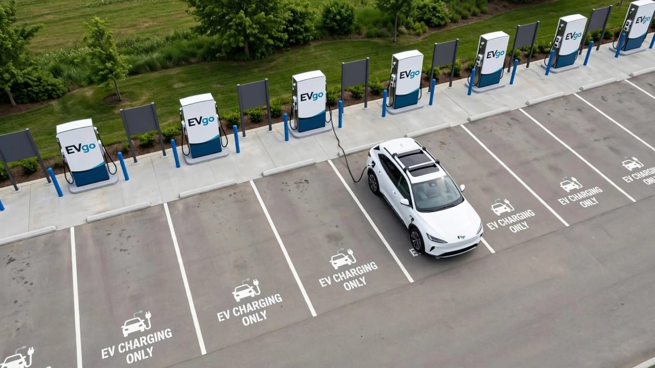 carro elétrico em carregamento