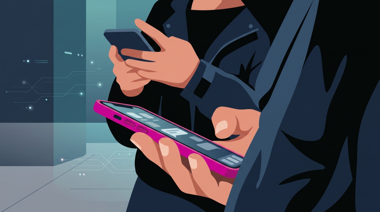 Smartphone a ser usado por pessoas