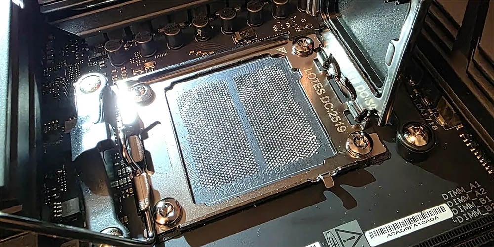 detalhes de socket estragado