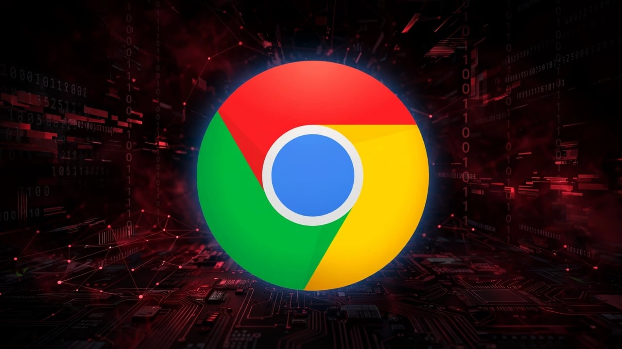 Google Chrome com malware em fundo