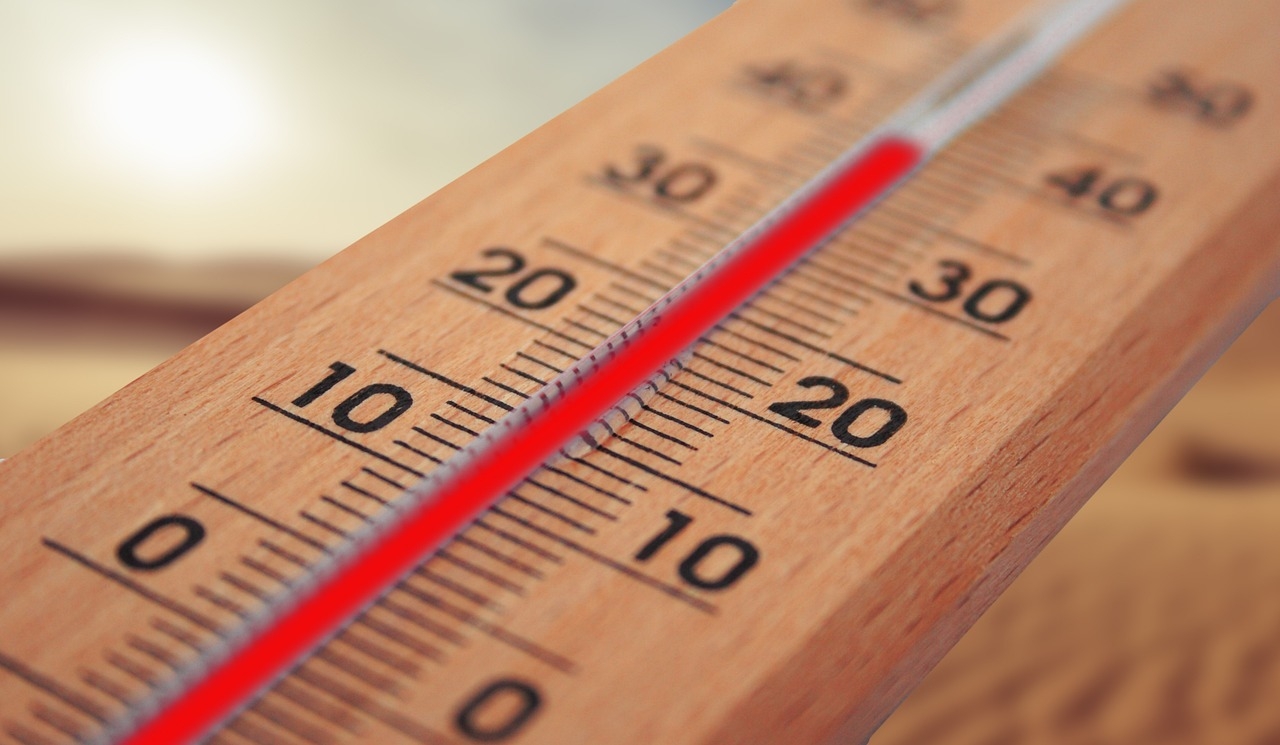 Temperatura em termometro