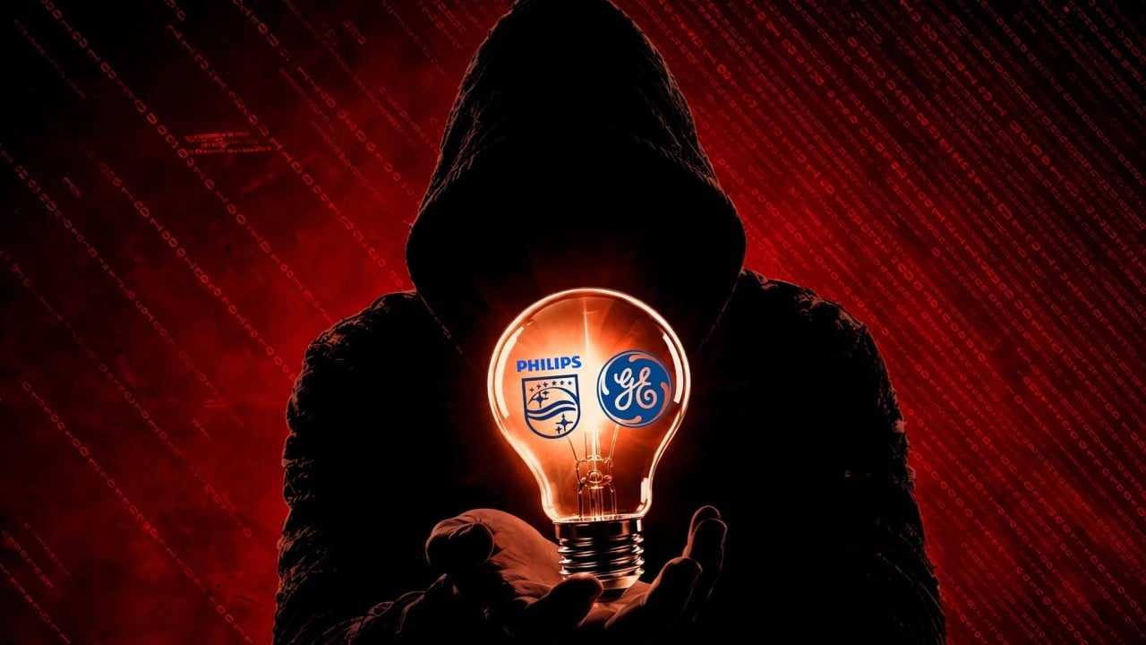 hacker com lâmpada na mão