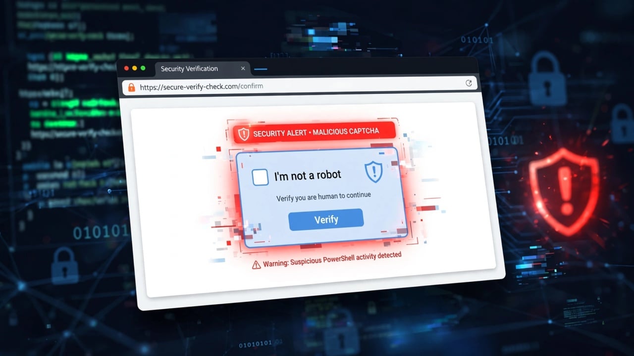 falso site de captcha