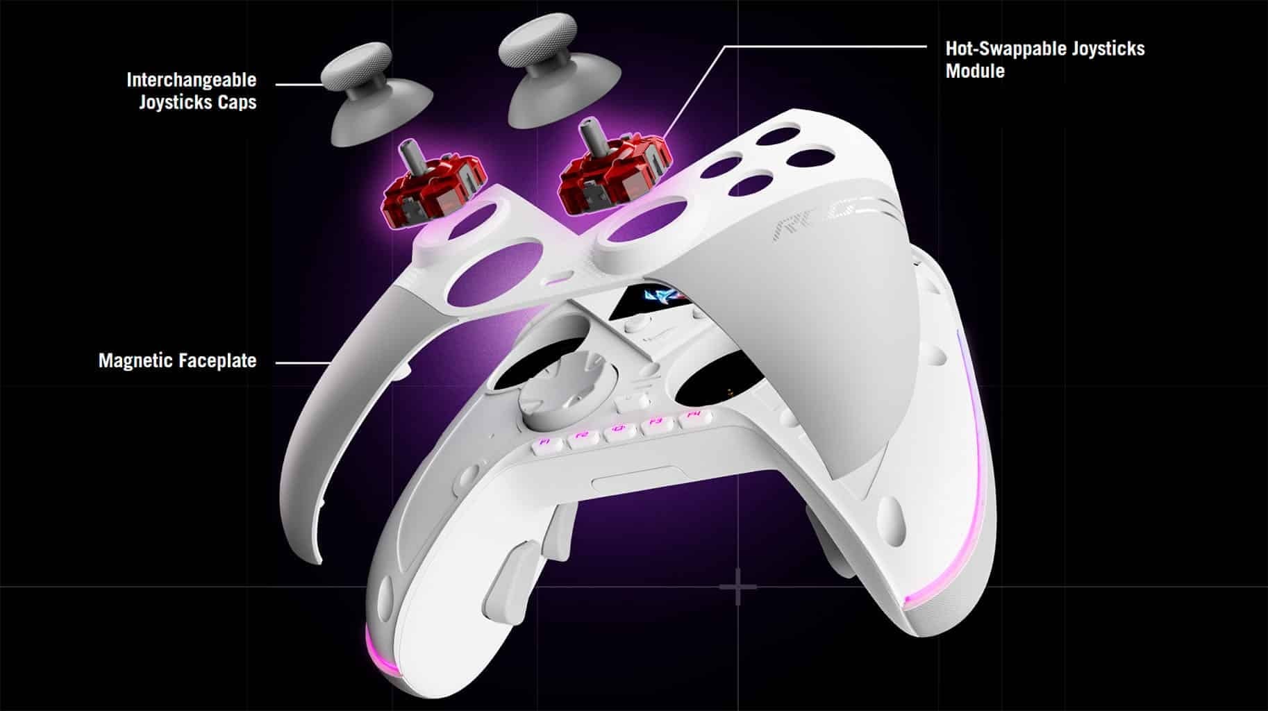 detalhes da montagem do comando da Asus
