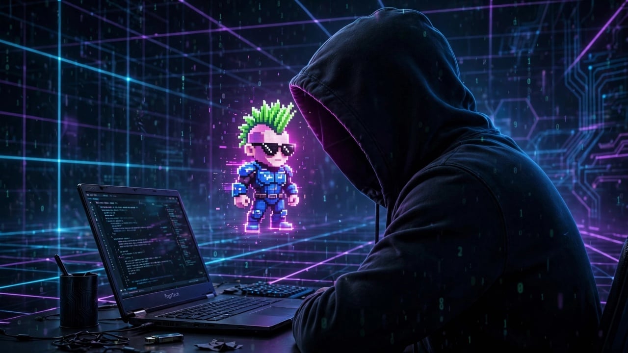 Hacker em frente de computador