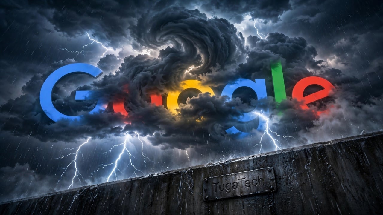 Google atrás de tempestade