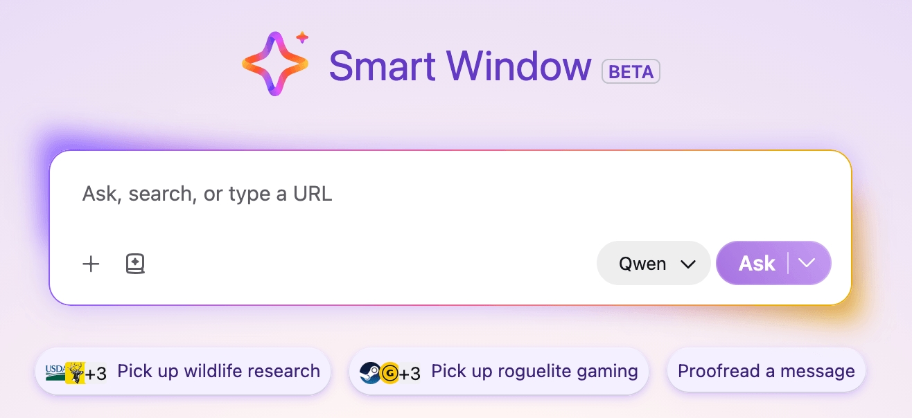 Smart Window do Firefox