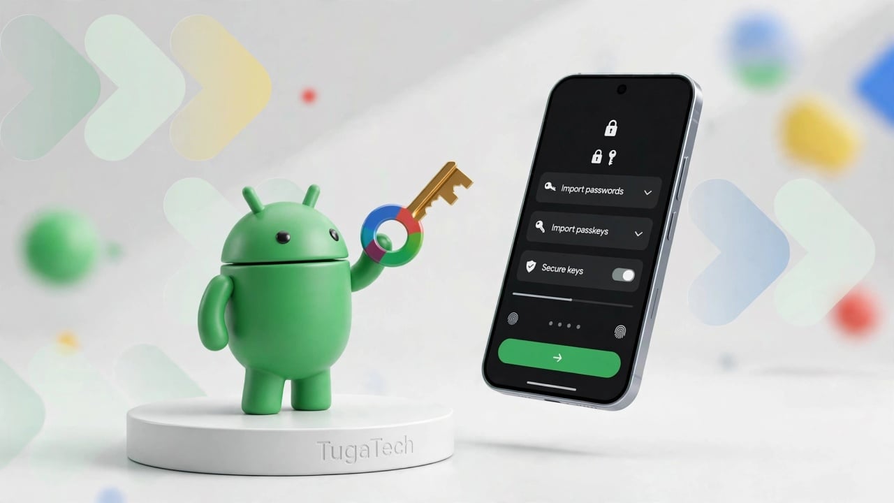 Android com senha de segurança e passwords