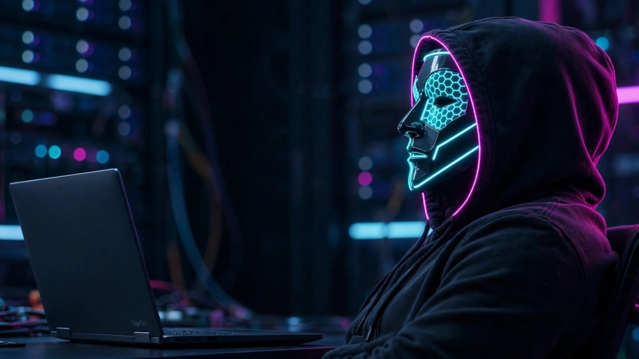 Hacker em frente de computador