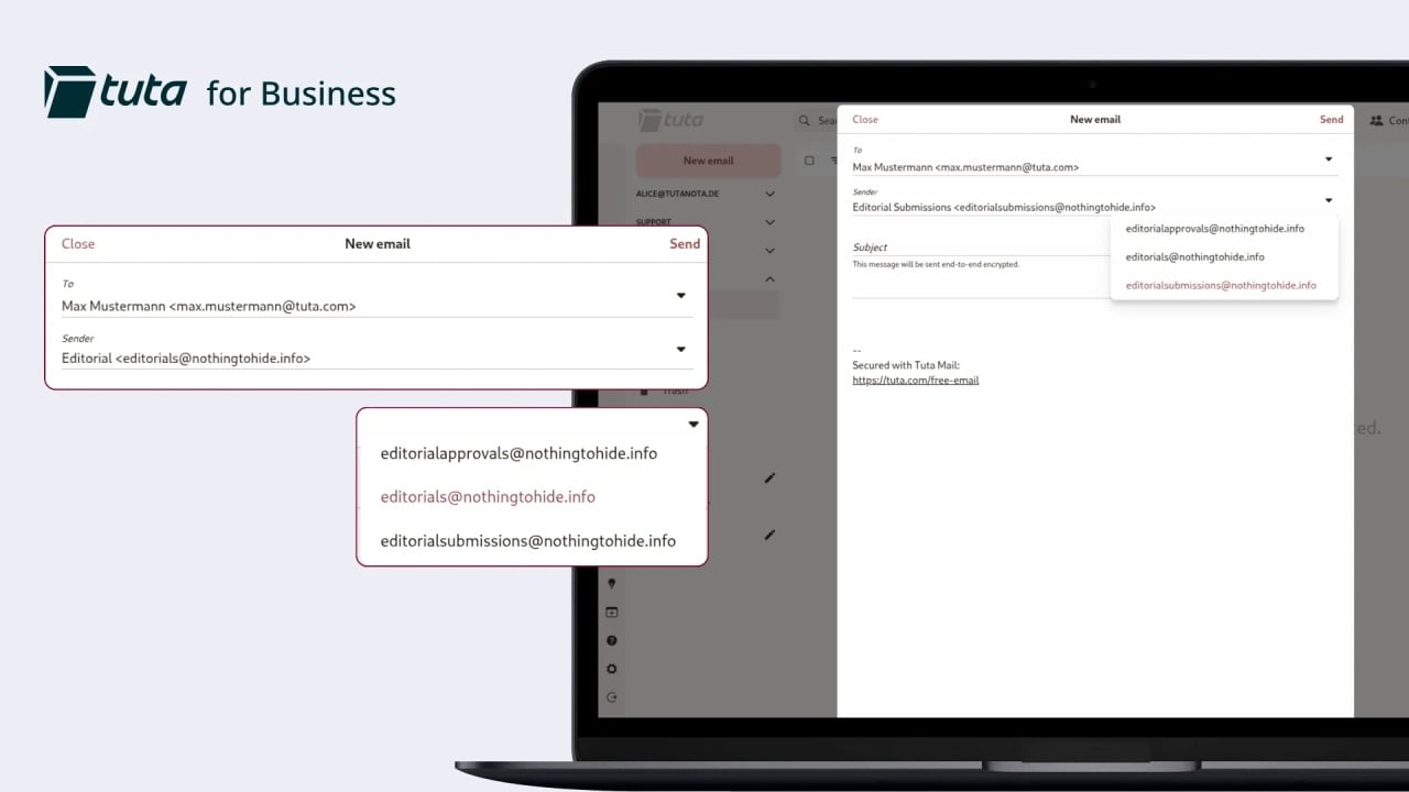 Emails Tuta para empresas Business